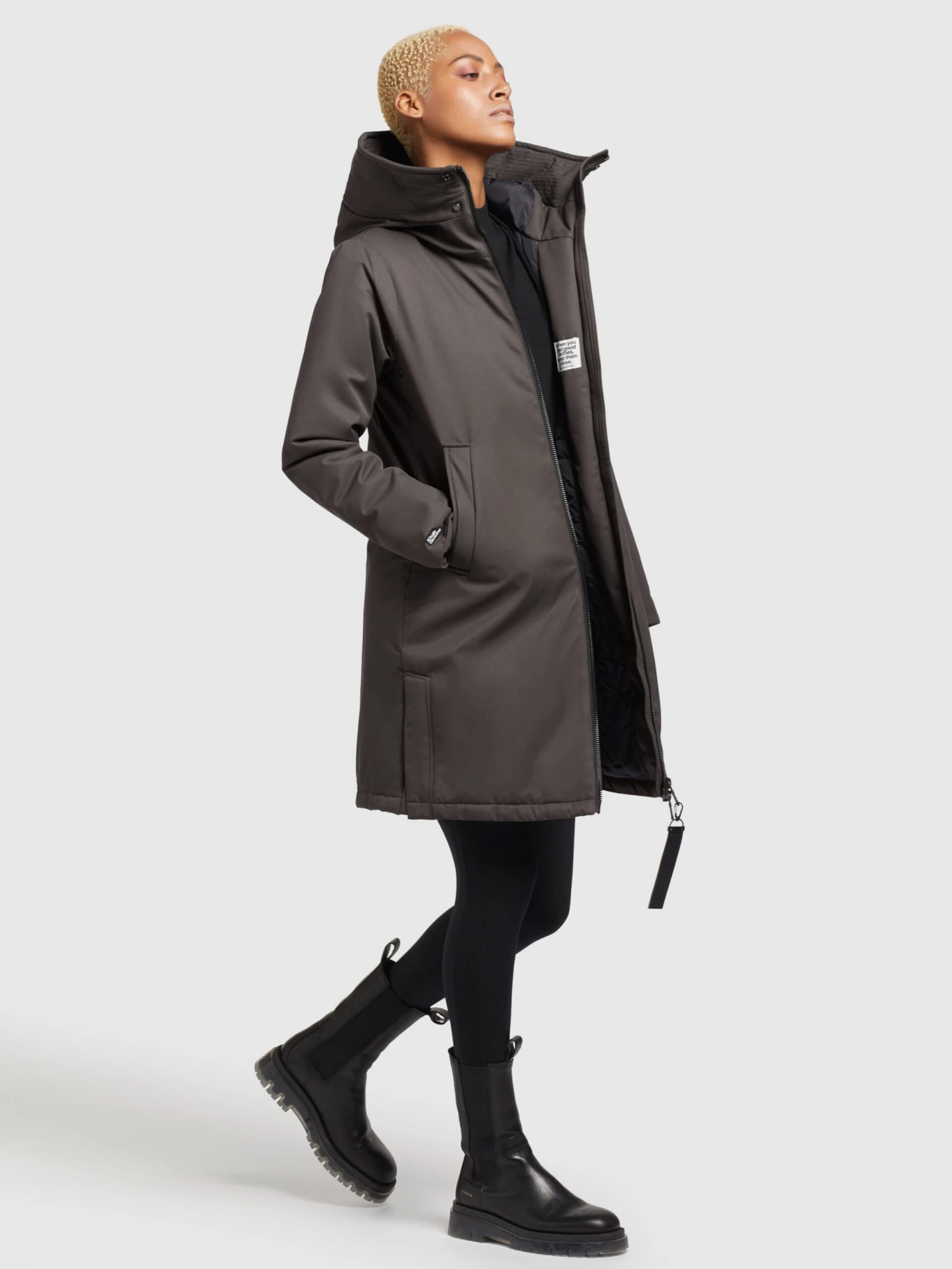 Khujo Tussenmantels Tussenmantel LISAD Dames Donkergrijs - Afbeelding 6