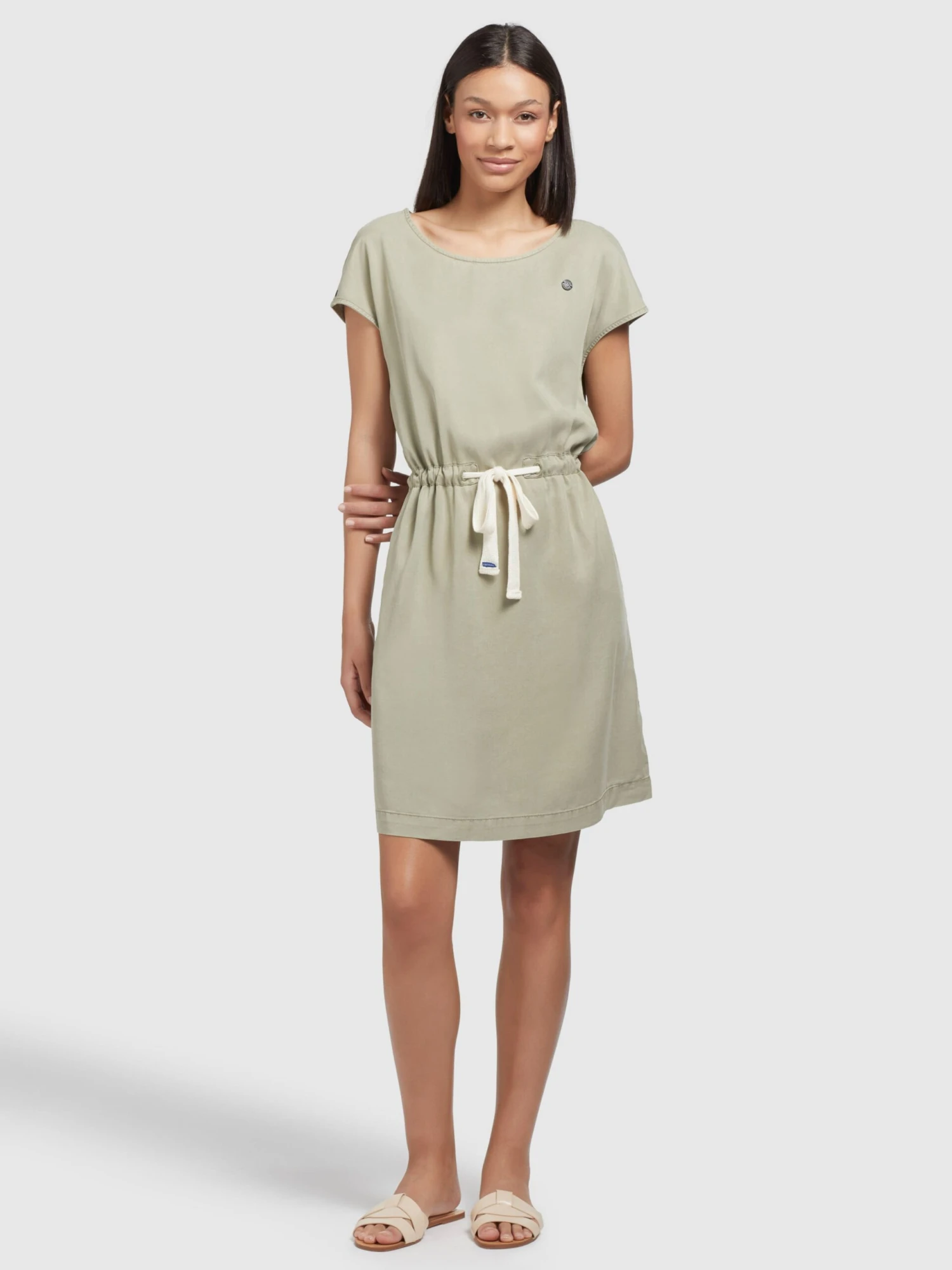 Khujo Zomerjurken Zomerjurk HEDIYE Dames Olijfgroen - Afbeelding 3