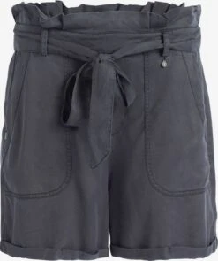 Khujo Shorts Loosefit Broek Poppy Dames Donkergrijs