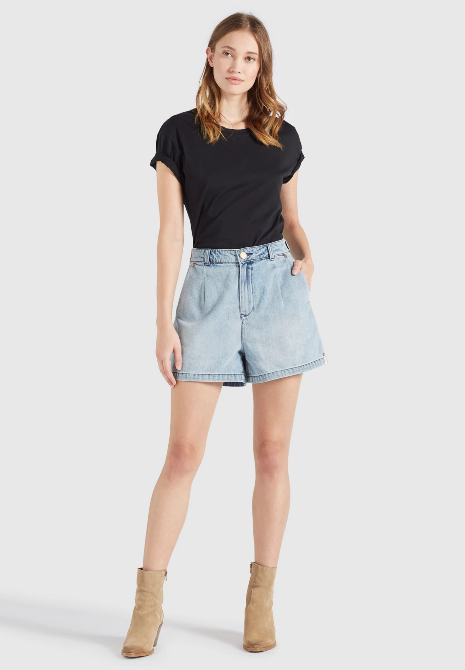 Khujo Jeans Loosefit Bandplooi Jeans Cambel Dames Blauw - Afbeelding 3